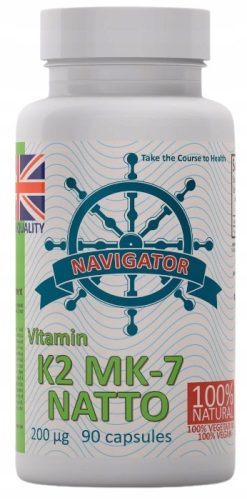 Navigator Vitamin K2 MK-7 200 mcg VEGE, 90 Kapseln für gesunde Knochen