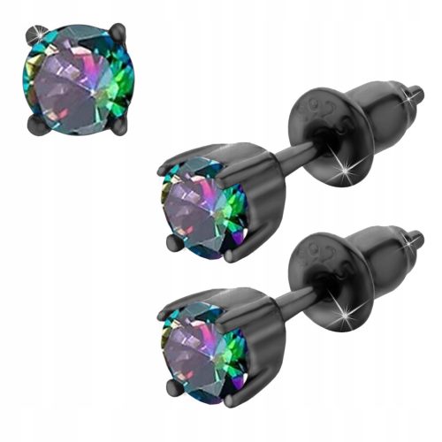  OHRRINGE AUS SILBER 925 FÜR HERREN, TOPAZ-Ohrstecker