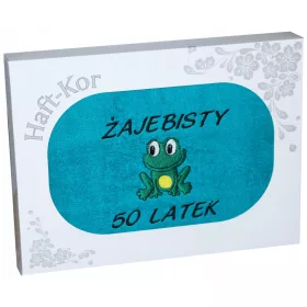  Handtuch 70X140 mit Stickerei 50. Geburtstag