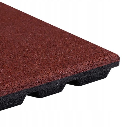 Gummiplatte 100x100x4cm rot 3016 Spielplatz