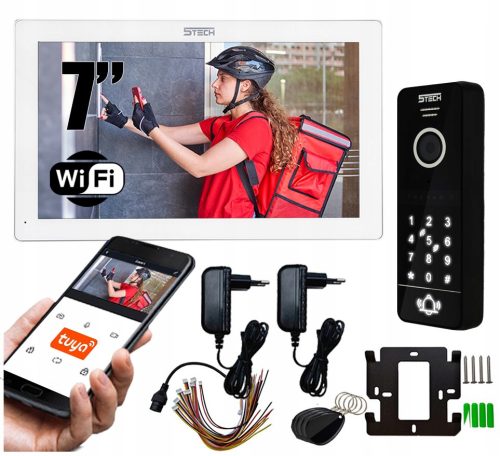 WLAN-Video-Gegensprechanlage mit Codeleser Gate Gate Tel + Schlüsselanhänger ATLO-501B/BK
