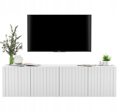  Glamour-TV-Hängeschrank. TV-Kommode, weiß, 150 cm