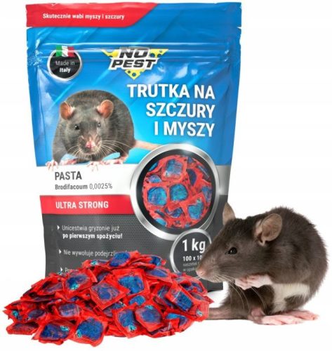 GIFT FÜR RATTEN, MÄUSE, NAGER, STARKE PASTE, KEINE SCHÄDLINGE, 1KG