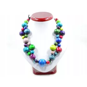  Verstellbare Halskette aus Holzperlen TROPISCH