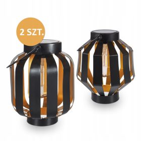  Gadgy Solarlampe, schwarz, 20 cm, 2 Stk.