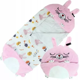  KINDERSCHLAFSACK KISSEN 2in1 HASE KANINCHEN ROSA