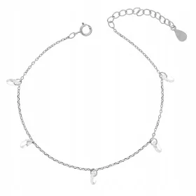  OVALES ZIRKONIA-ARMBAND, 925 SILBER