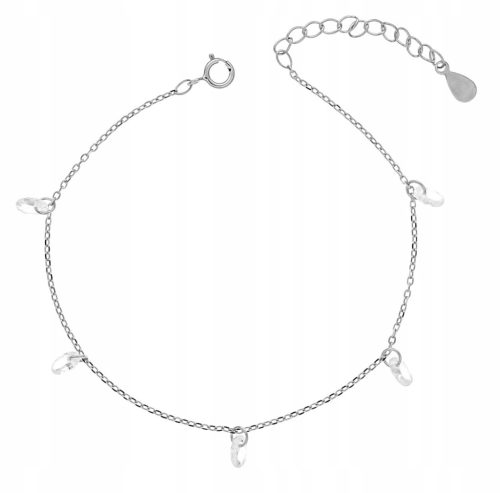  OVALES ZIRKONIA-ARMBAND, 925 SILBER