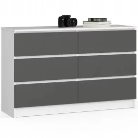  Akord K120 6SZ Kommode 120 x 40 x 77cm mattweiß