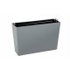  Lamela-Blumentopf, 56 cm x 18,5 x 36,5 cm, Durchmesser 19 cm, Kunststoff in den Farben Grau und Silber