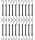 20er Set Gepäckspanner mit Metallhaken BUNGEE CORD HOOK, 120cm, Schwarz - BRADAS
