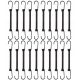 20er Set Gepäckspanner mit Metallhaken BUNGEE CORD HOOK, 120cm, Schwarz - BRADAS