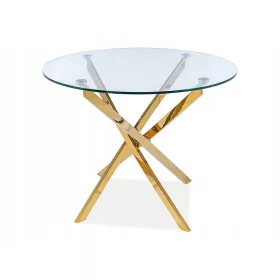  Signal GLAMOUR runder Tisch 90 x 90 x 75 cm Gold