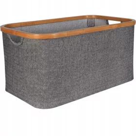  Gadgy 35l freistehender Wäschekorb, Grau- und Silbertöne