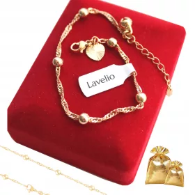    Gold-Alltagskugel-Armband aus 18-karätigem Stahl als Geschenk
