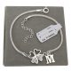  Silbernes Kleeblatt-Armband BUCHSTABE Swarovski