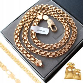  Gold Bismarck Damenkette 18k 50cm Stahl