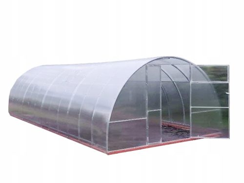 Folientunnel, Kunststoffplatten Profimet-Gewächshaus 6 x 3,5 m x 200 cm