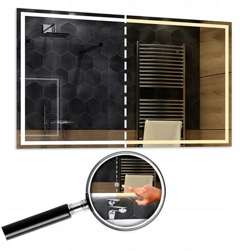  Atlanta Dual LED-Beleuchtungsspiegel 140x80 cm mit Touch-Schalter