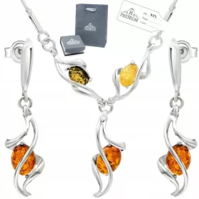  Schmuckset 925 BERNSTEIN Diamantset