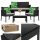 Ein Satz Garten- und Terrassenmöbel Multi-Import Techno Rattan Fort Myers Gartenmöbel-Set, schwarz, 4-tlg.