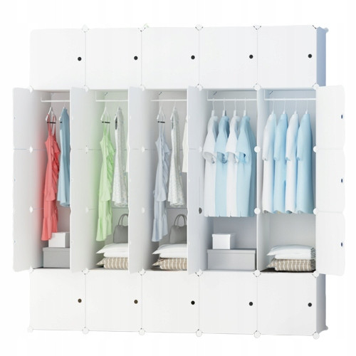  Timetrade Kleiderschrank MODULAR GARDEROBE 183 x 183 x 47 cm weiß