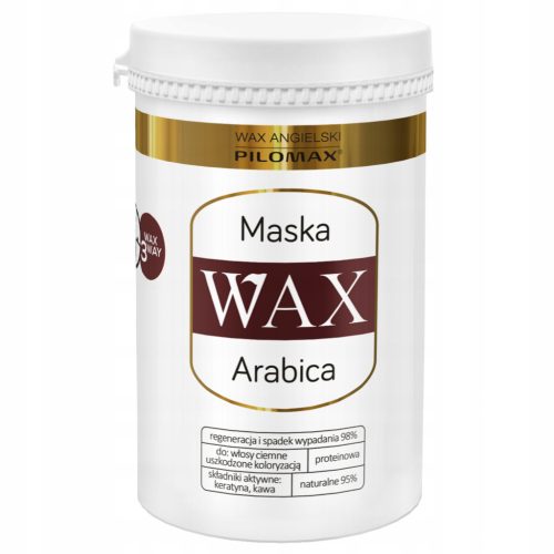 Arabica Wax Haarmaske für gefärbtes, dunkles Haar und Kopfhaut - Intensive Regeneration, 480ml