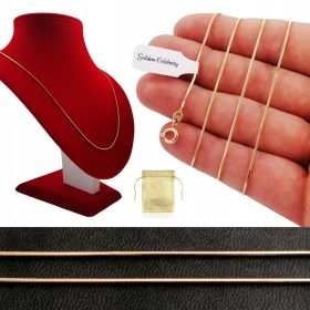    GOLD-ABENDESSENKETTE, CHIRURGENSTAHL 18K + KOSTENLOSER SCHMUCK FÜR FRAUEN