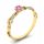  RING AUS GOLDBLATT MIT ROSA ZIRKONIA 3MM