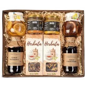  Geschenkkorb-Set mit Früchtetee-Konserven