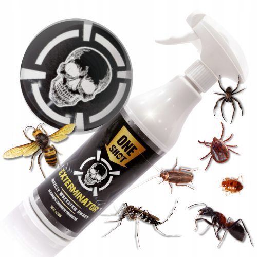  Flüssigkeit gegen Kakerlaken, Zecken, Mücken, Motten, Ameisen, Fliegen, Wespen, Spinnen, Flöhe, Wanzen, Silberfischchen One Shot 0,6 kg 500 ml