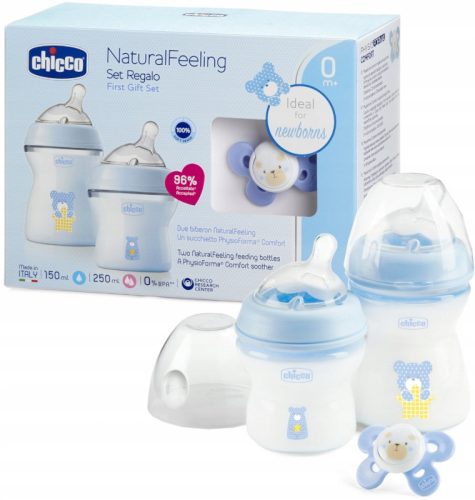  CHICCO ANTI-COLIC-FLASCHE 150 ml + 250 ml + Schnuller