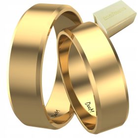  GOLDENE TRAURINGE, VERGOLDETES SILBER, KLASSISCH MIT PHASE