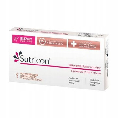  Verco Sutricon Silikonpflaster für Narben 3 cm x 10 cm 5 Stück