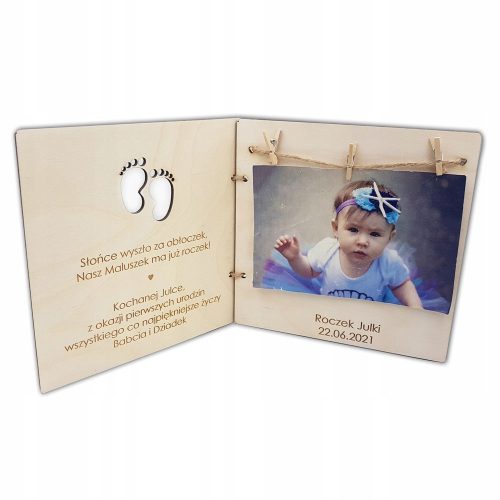  Einjähriges Geschenk, Souvenir, Karte, Rahmen