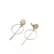  Goldene geometrische lange Blogger-Clips c83