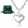  SILBERNE HERZ-HALSKETTE MIT ZIRKONIA 925 SILBERSCHMUCK FÜR SIE