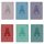  6X thematisches Notizbuch-Set A5 60 ACADEMY 90G