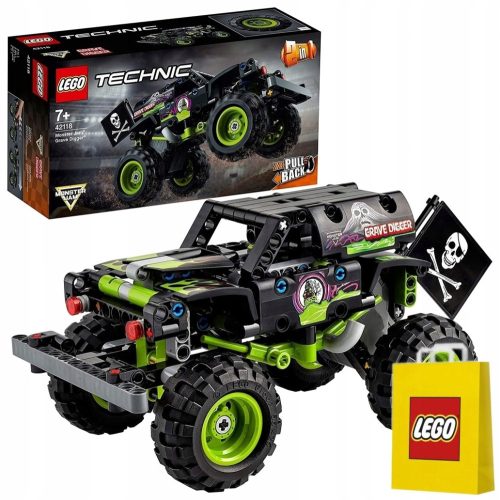  LEGO Technic Monster Jam Grave Digger 42118 + LEGO Papiertüte