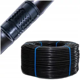    Tropfleitung, schwarz, 16 mm, 33 cm, Rolle 50 m, mit Ausgleichsschlauch