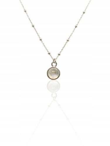 Silver Dot M Halskette mit Mondstein