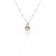  Silver Dot M Halskette mit Mondstein