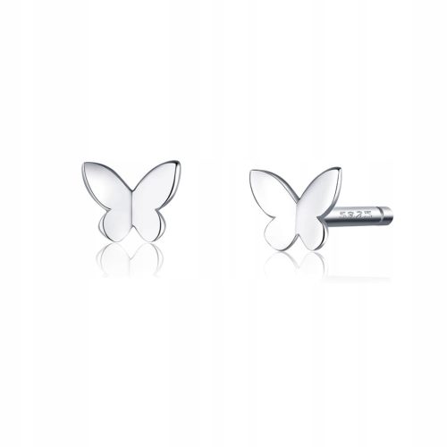  Silber ORNAMO Ohrringe Glatte Schmetterlinge Ohrstecker aus 925er Silber