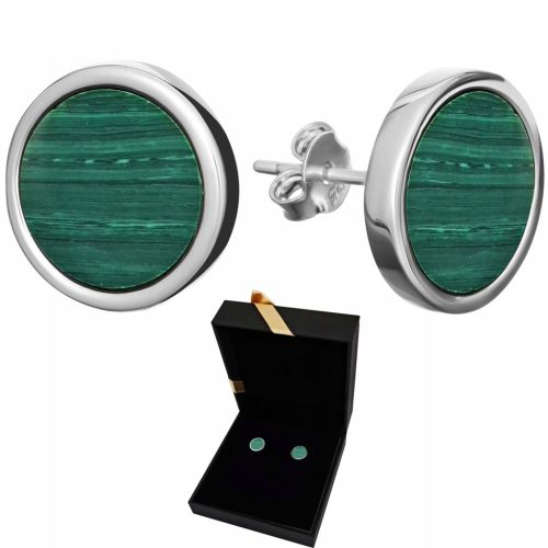  SILBERNE PROMI-OHRRINGE MALACHIT SILBER 925