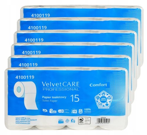 Klopapier VelvetCARE unparfümiertes Toilettenpapier 48 Stk.