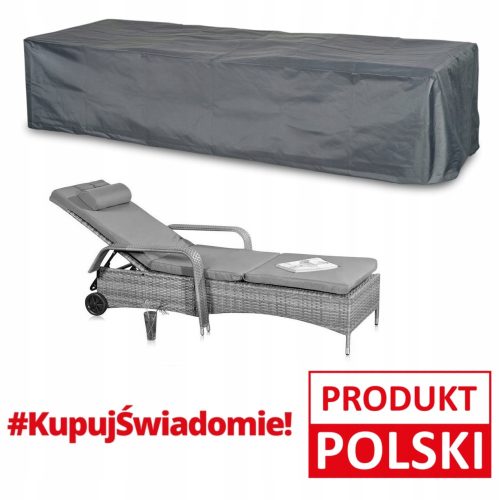 Abdeckung für Gartenmöbel - Gartenabdeckung für Liegestuhl 200 x 75 x 45 cm, grau