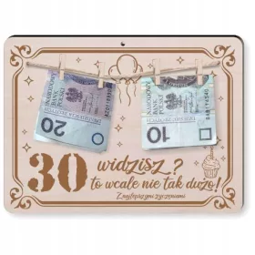    FRAME-Geschenk zum 30. GEBURTSTAG, sehen Sie, es ist nicht so viel