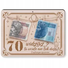    FRAME-Geschenk zum 70. GEBURTSTAG, sehen Sie, es ist nicht so viel