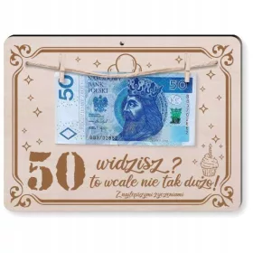    FRAME-Geschenk zum 50. GEBURTSTAG, sehen Sie, es ist nicht so viel