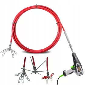    Ein Reinigungsstab, eine Bürste, ein Set und eine Schornsteinreinigungsrolle für eine 5-m-Bohrmaschine